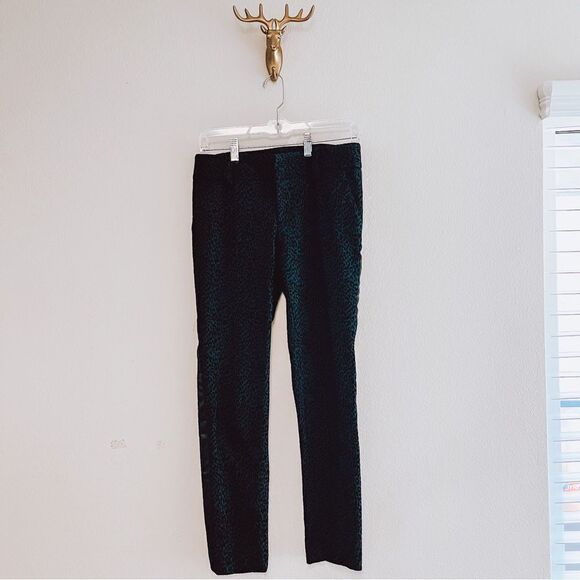 Alice + Olivia Women's Black/Gray Cheetah Print Pants Size 2 - Picture 1 of 9